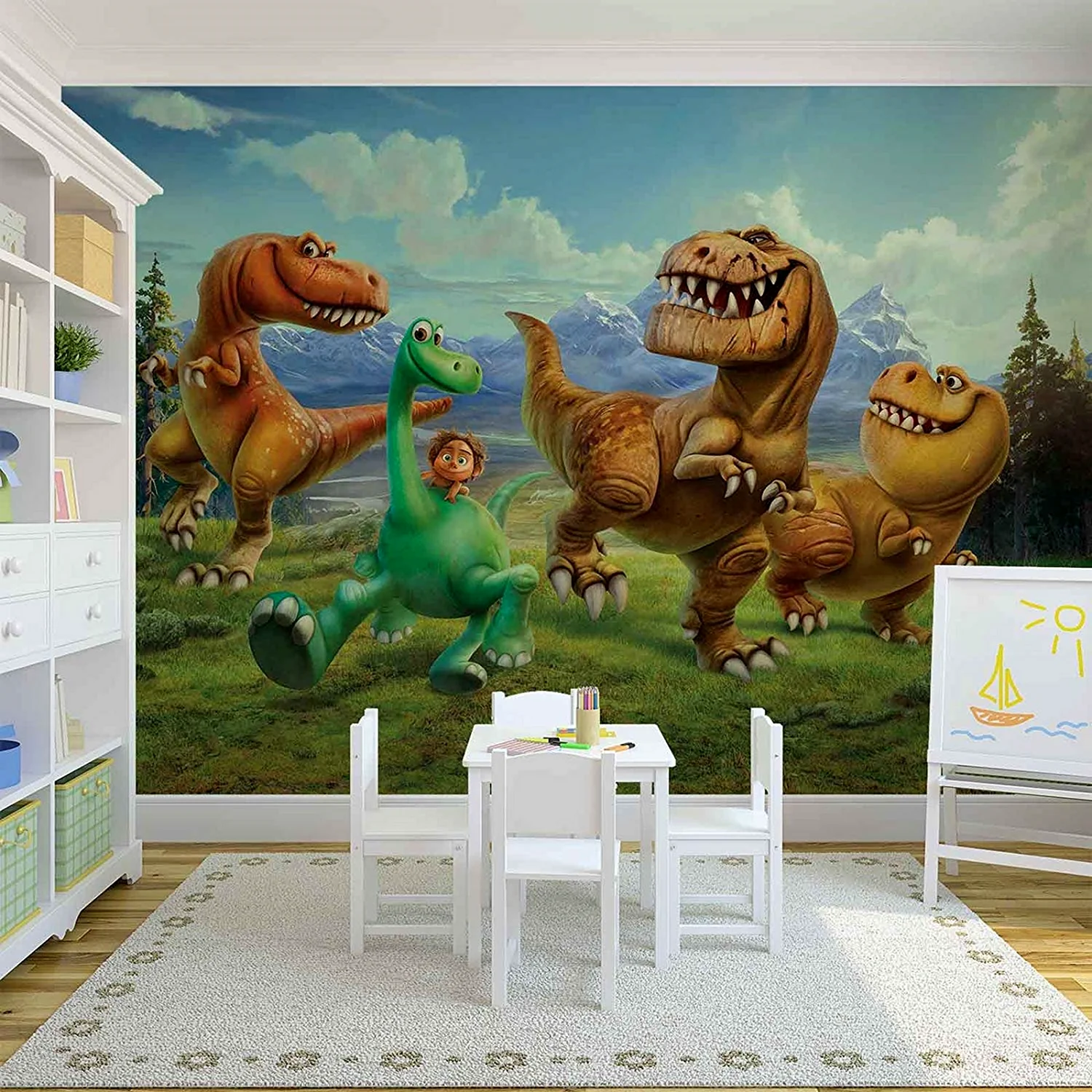 Интерьер детской с динозаврами