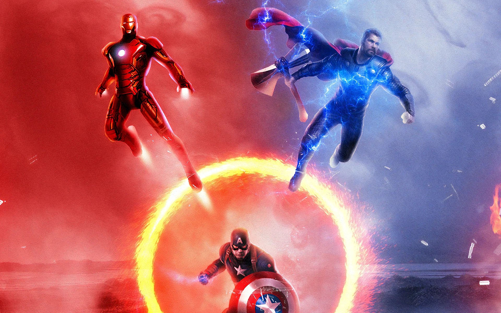 Iron man Captain America Thor Avengers Endgame