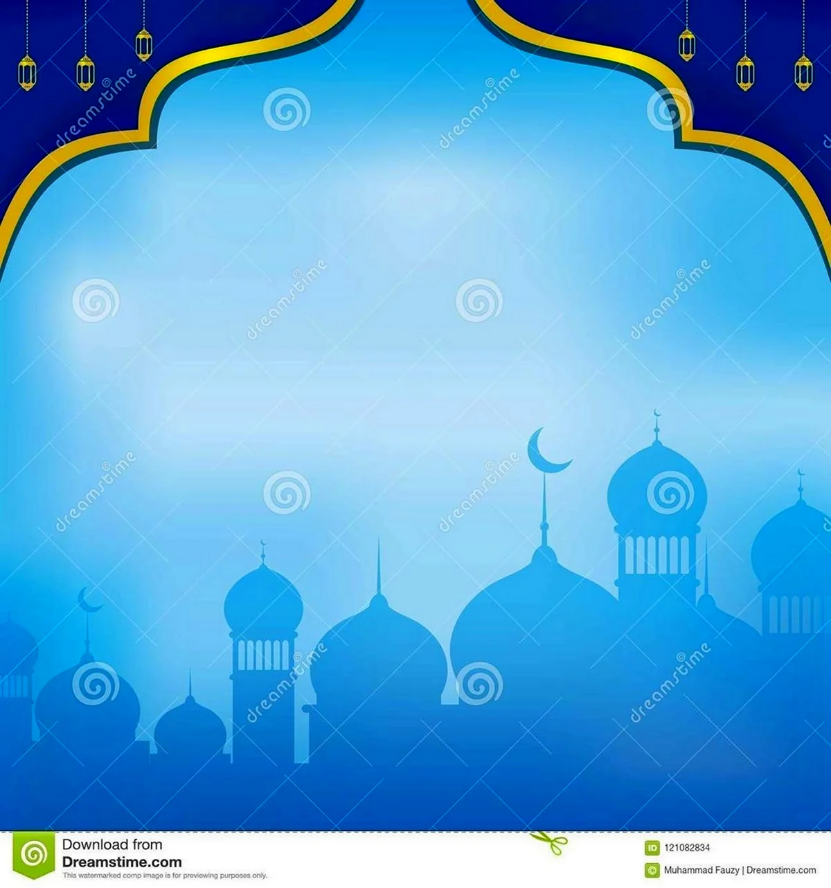 Исламский фон синий