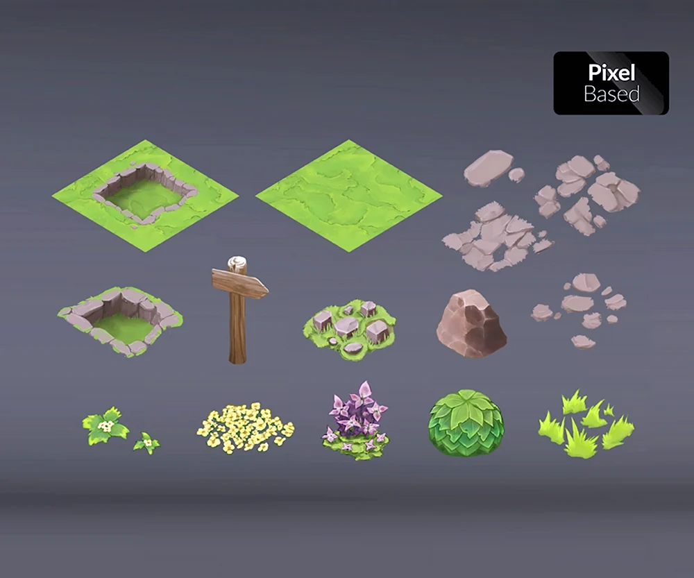 Isometric для игр 2д растения