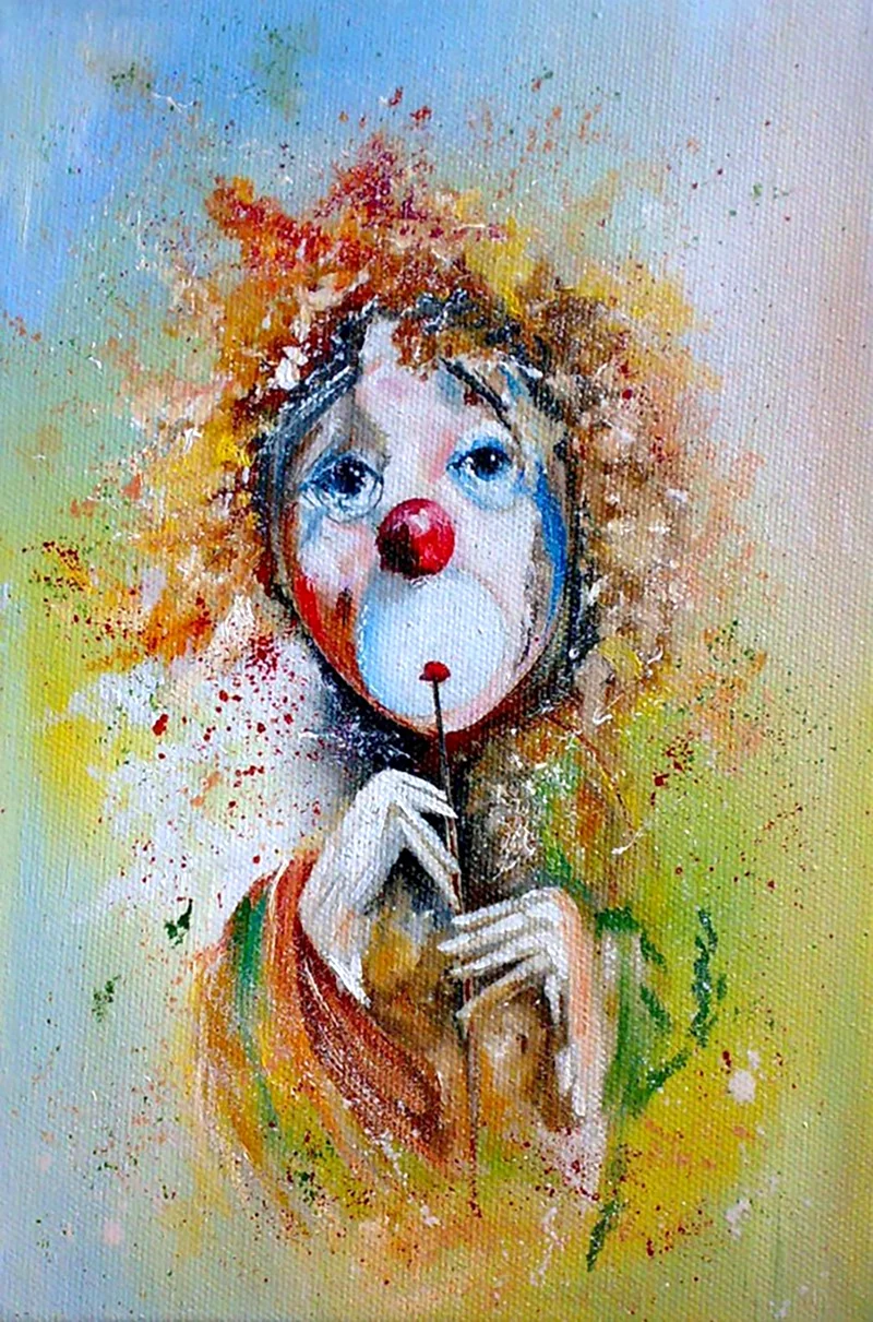 Юрий Мацик картины клоунов маслом