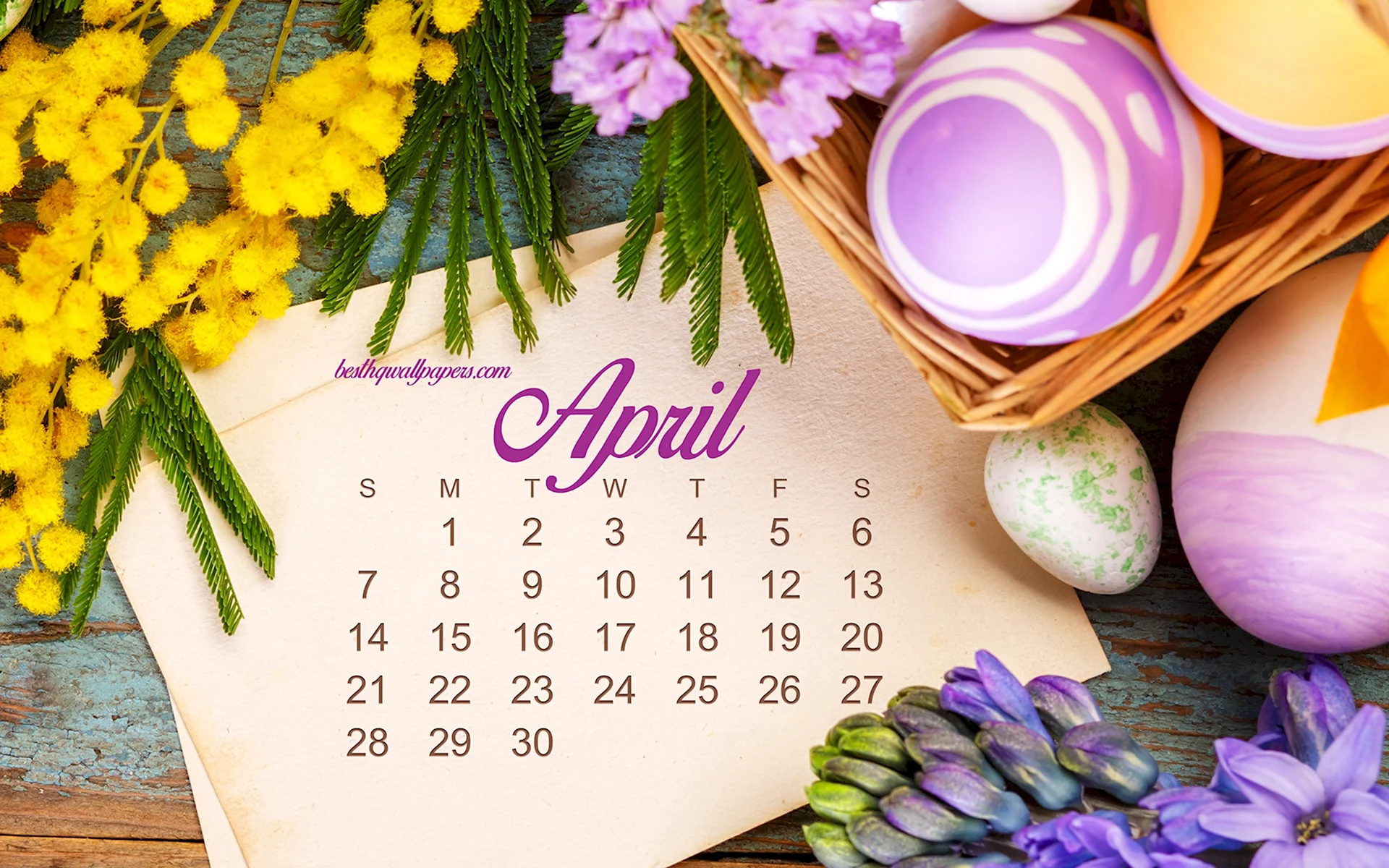 Календарь апрель