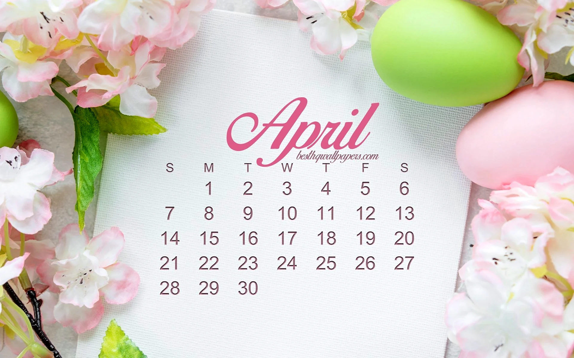 Календарь апрель