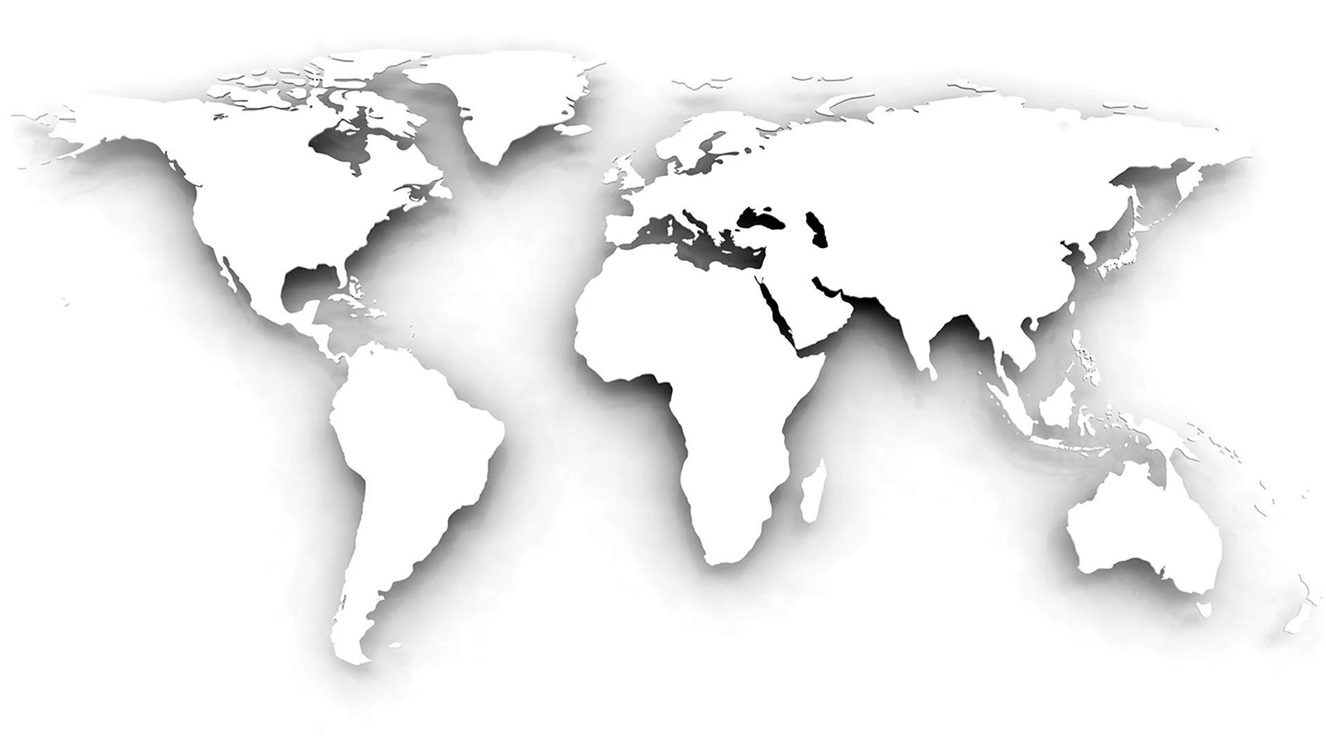 Карта мира на белом фоне