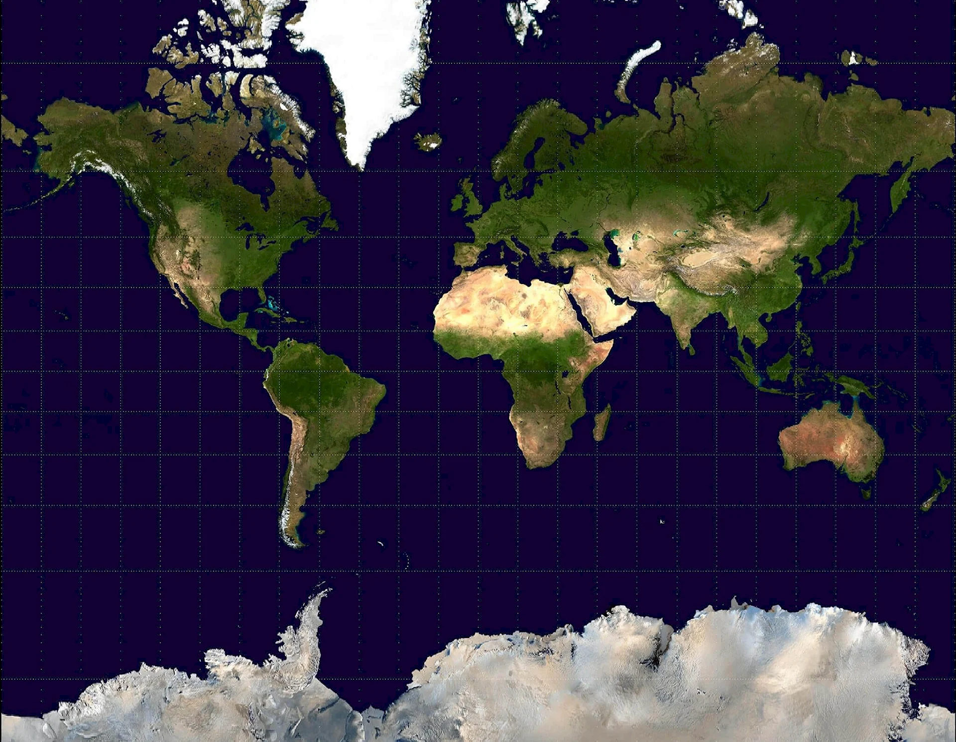 Карта мира проекция Меркатора