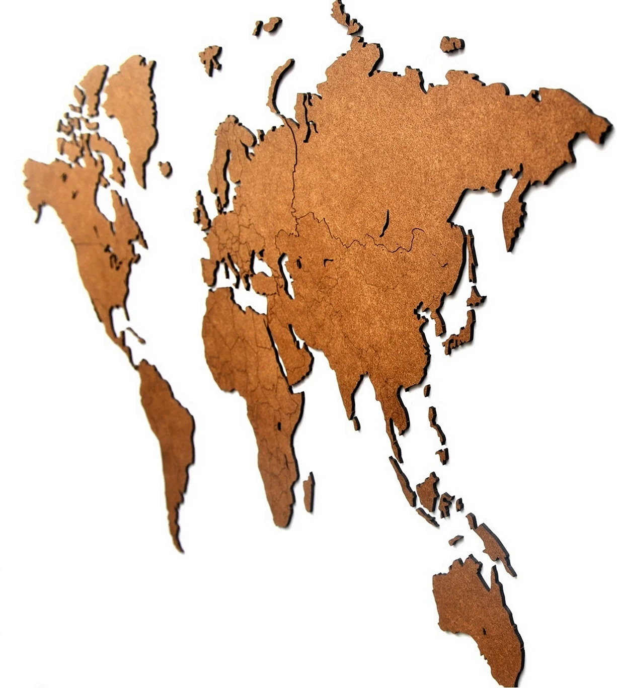 Карта мира Wall decoration Brown