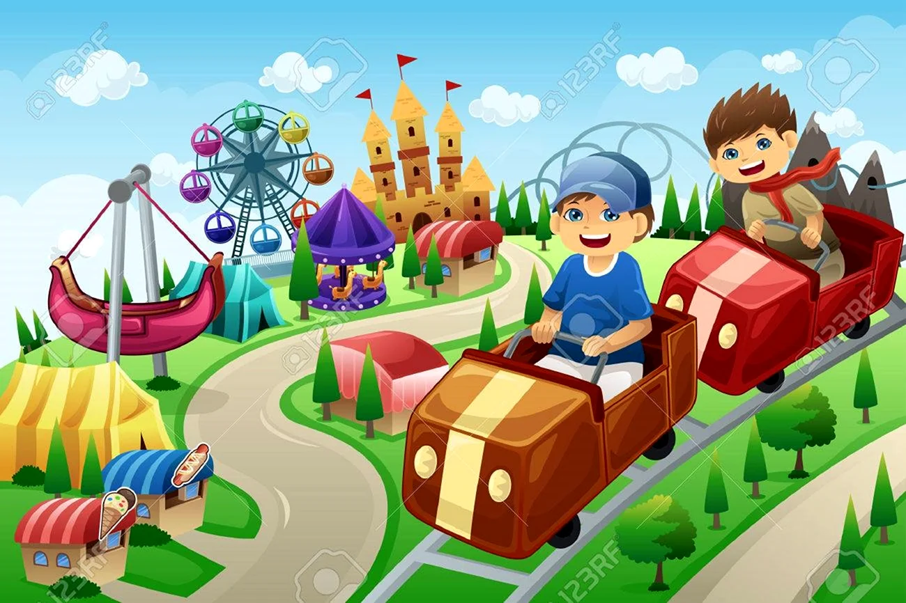 Картина для детей парк развлечений