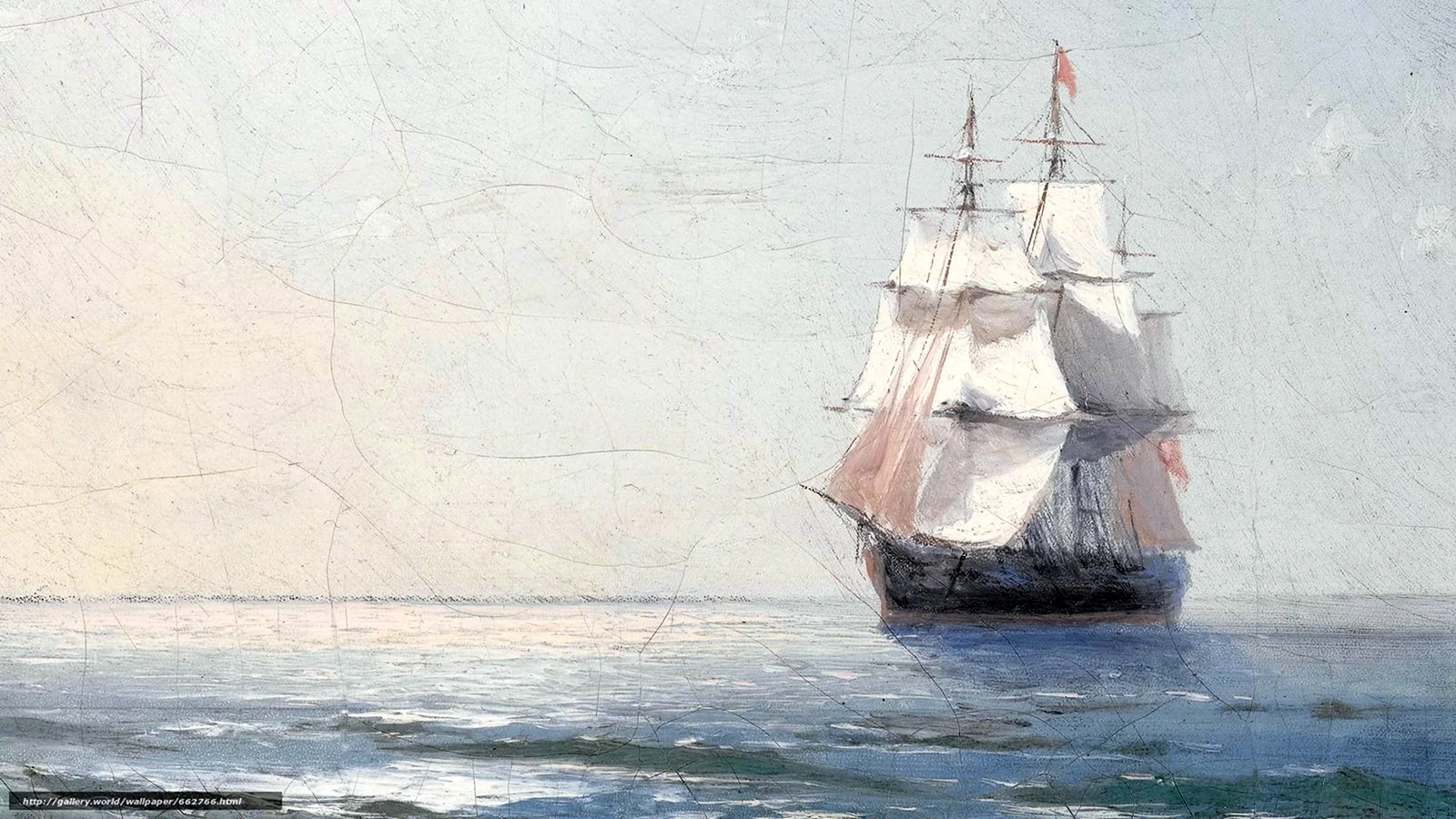 Картина корабль в море Айвазовский