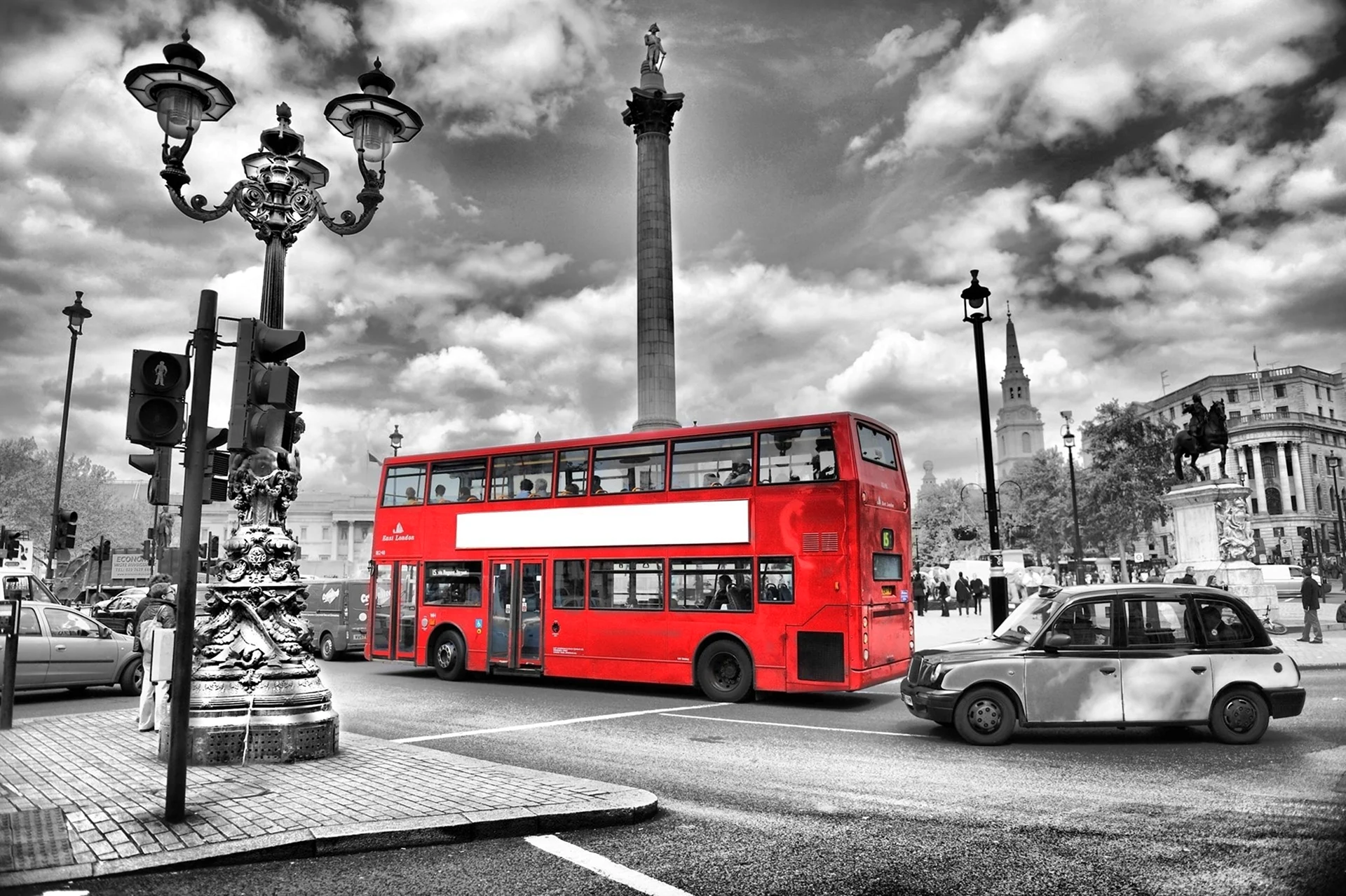Картина по номерам автобус в Лондоне