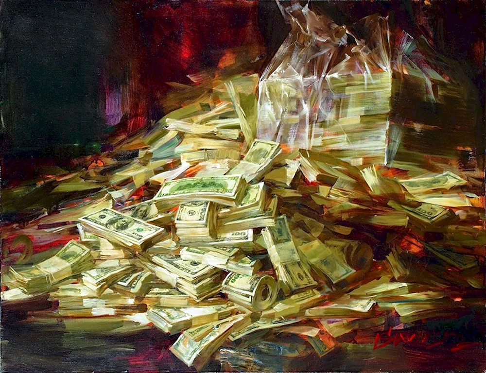 Картина с деньгами Славинский