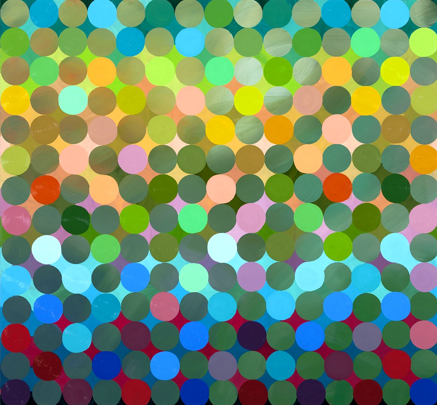 Картина с разноцветными точками