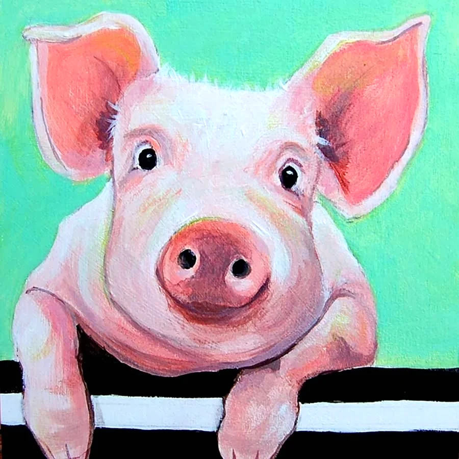 Картина свинья