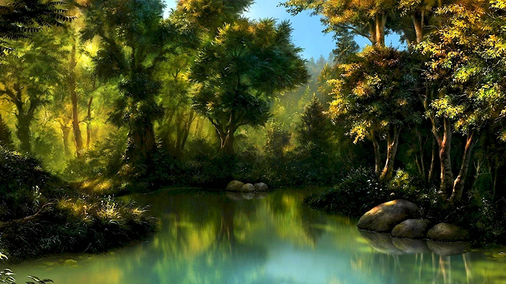Картина волшебное озеро Анатолия Лядова