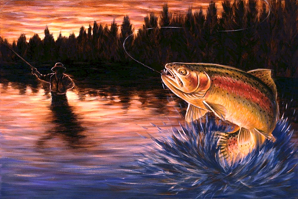 Картины на тему рыбалка