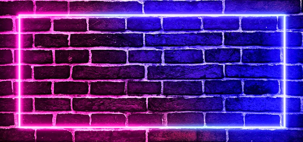 Кирпичная стена с подсветкой
