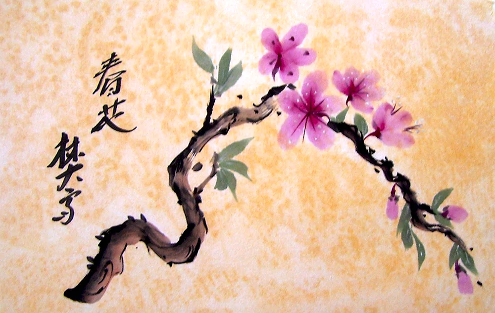 Китайская живопись Сакура