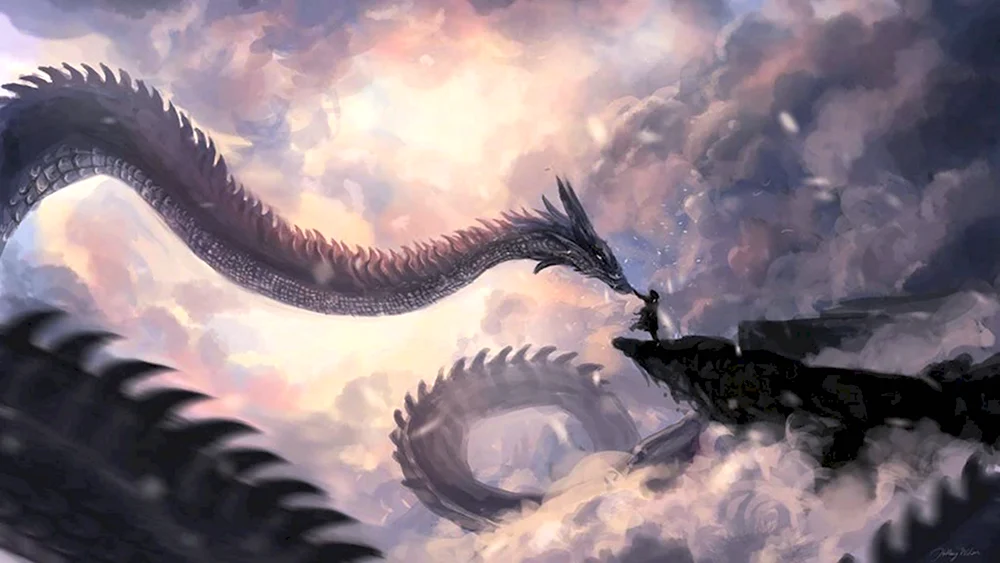 Китайский дракон в небе