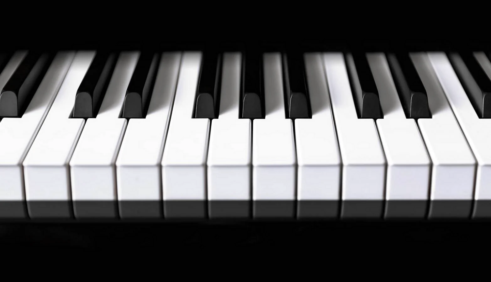 Клавиши пианино вид спереди