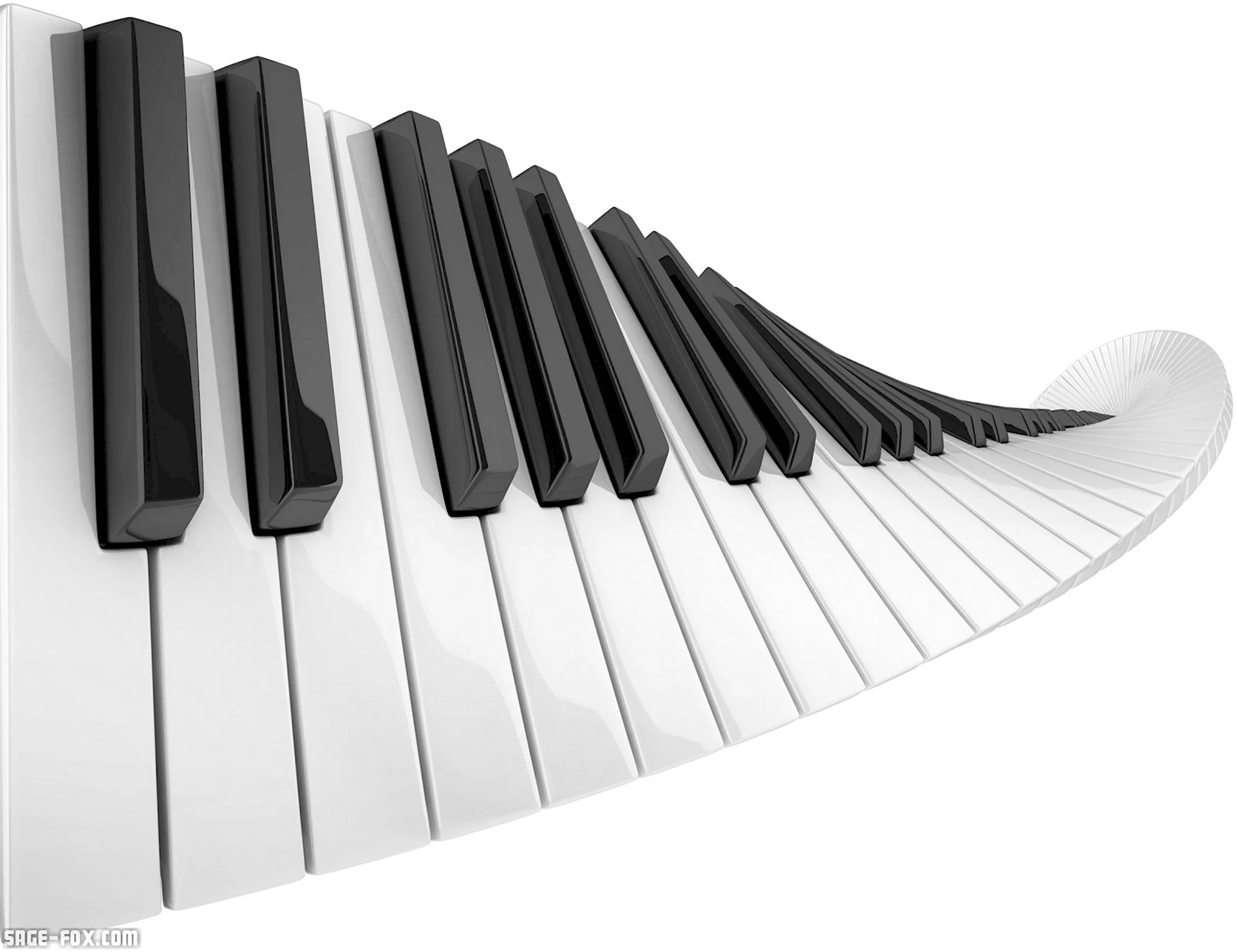 Клавиши пианино волной