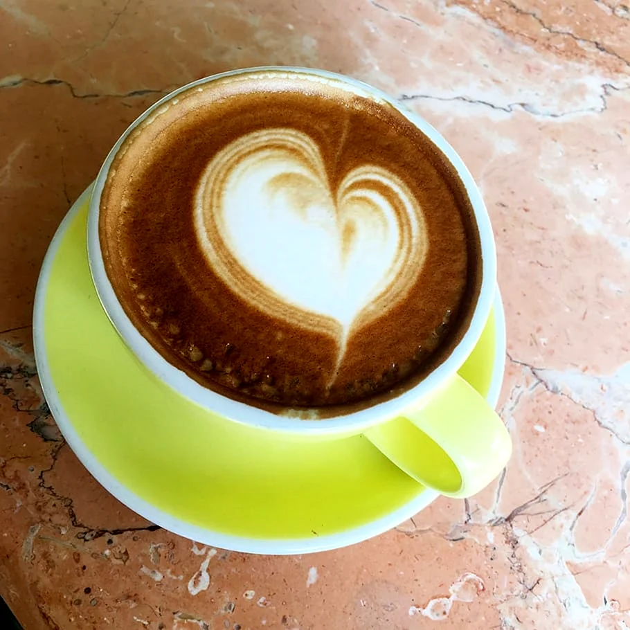 Кофе пенка сердце