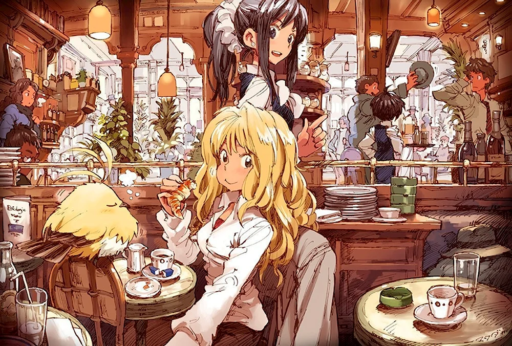 Кофейня в стиле аниме