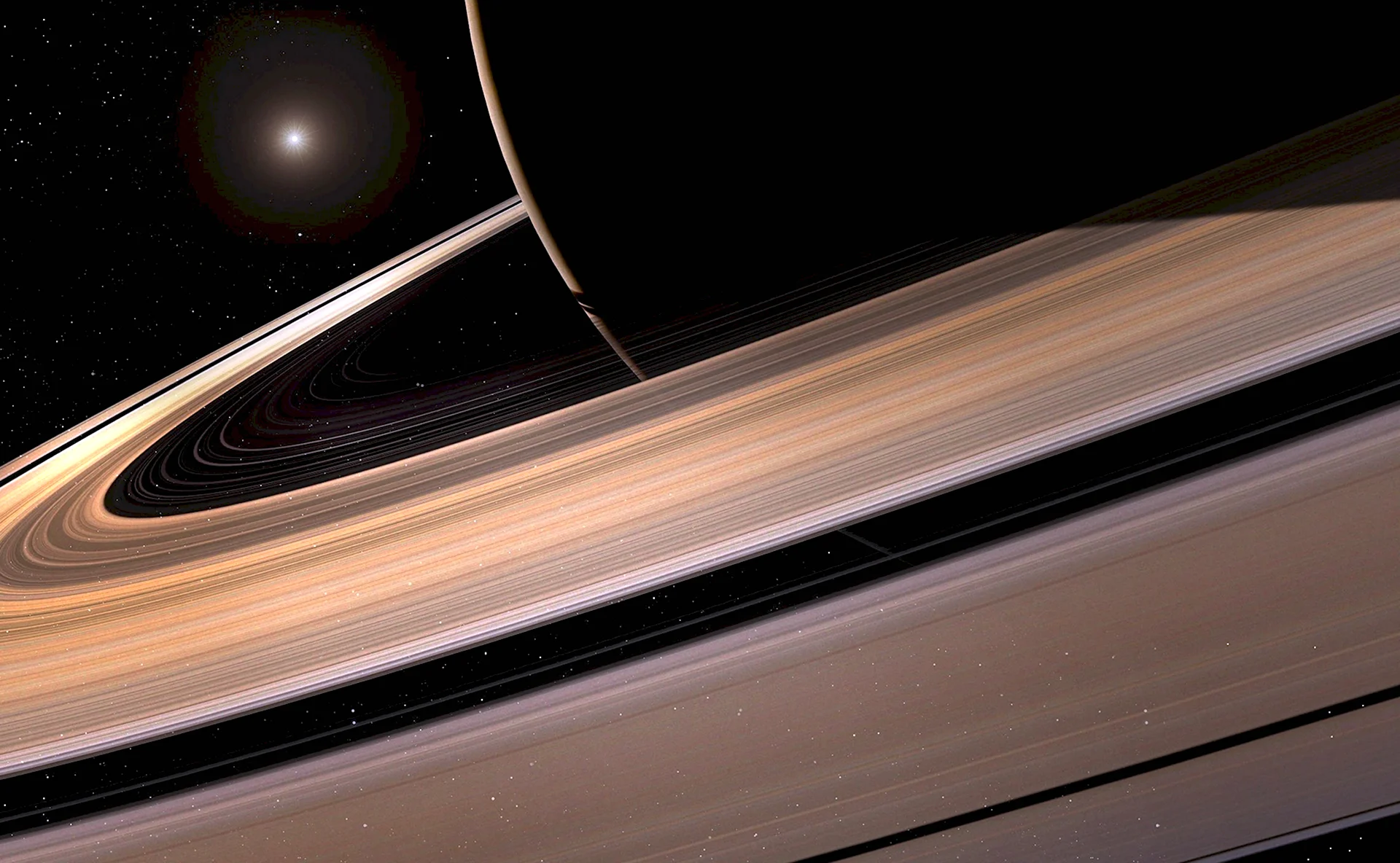 Кольца Сатурна вблизи