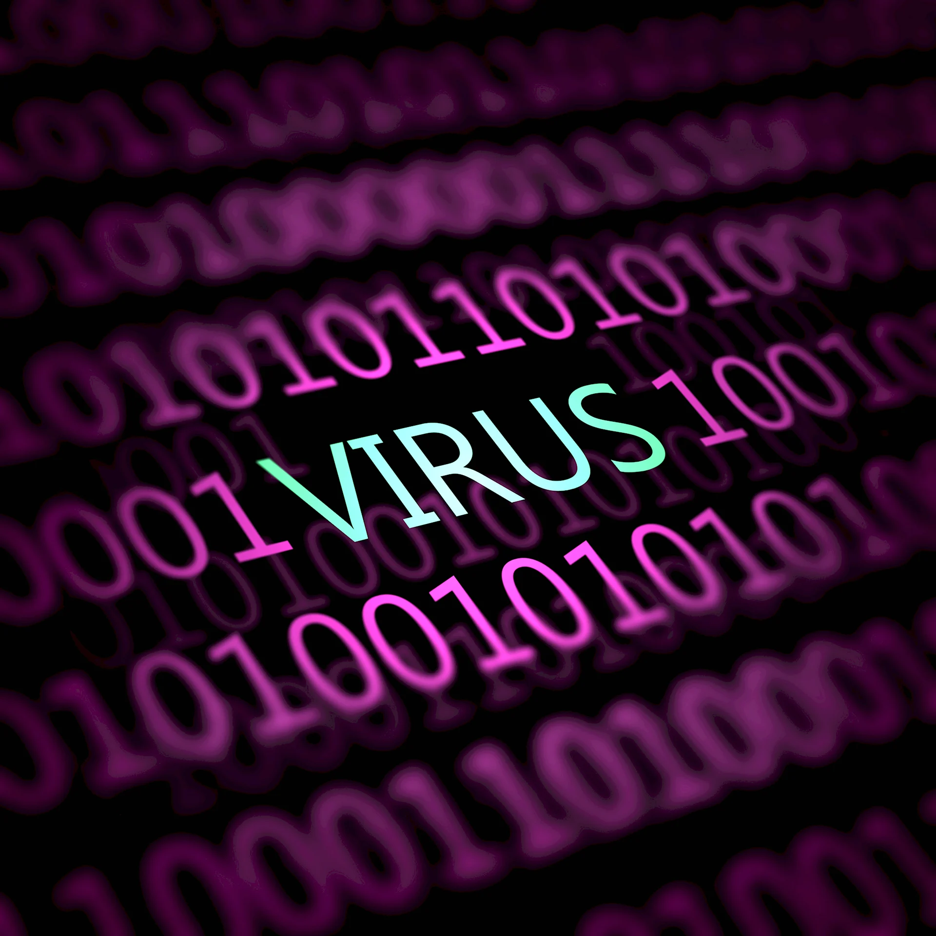Компьютерный вирус фиолетовый