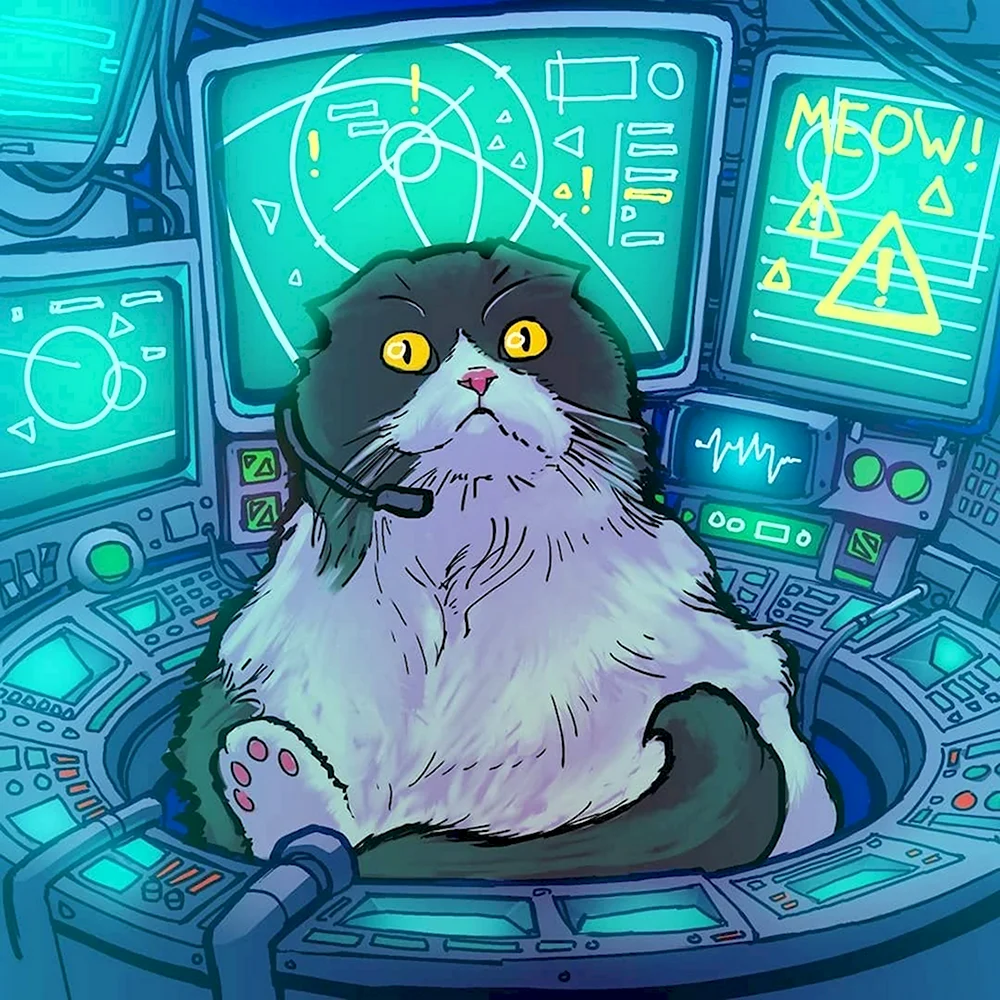 Кошка киберпанк