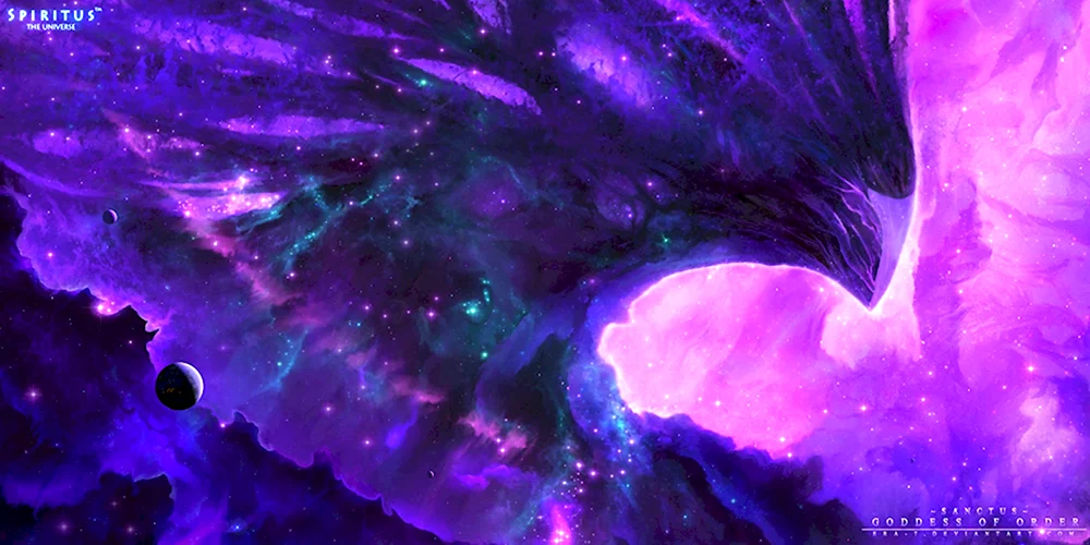 Космос арт фиолетовый