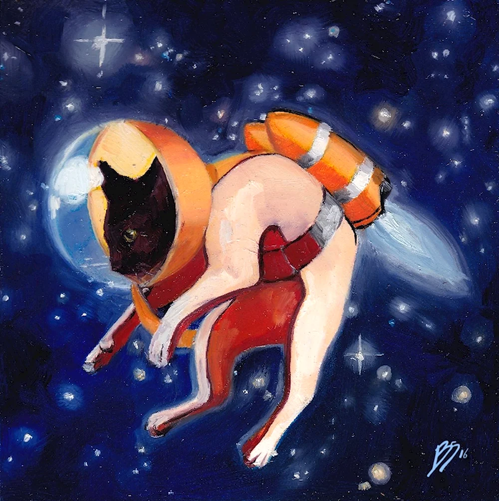 Кот в космосе арт