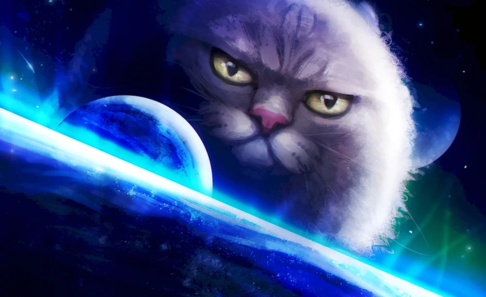 Кот в космосе картинки