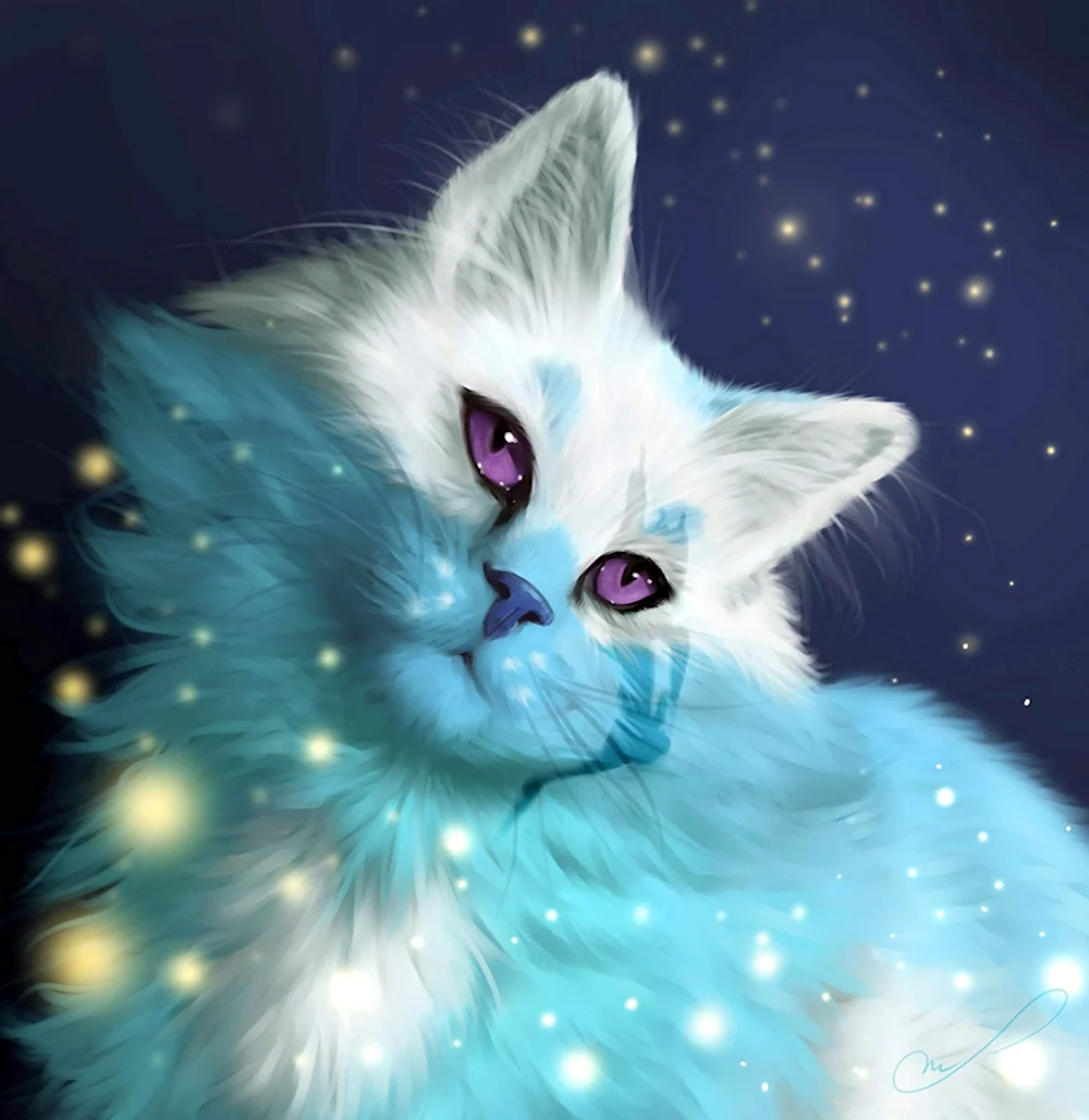 Коты Воители синяя звезда арт
