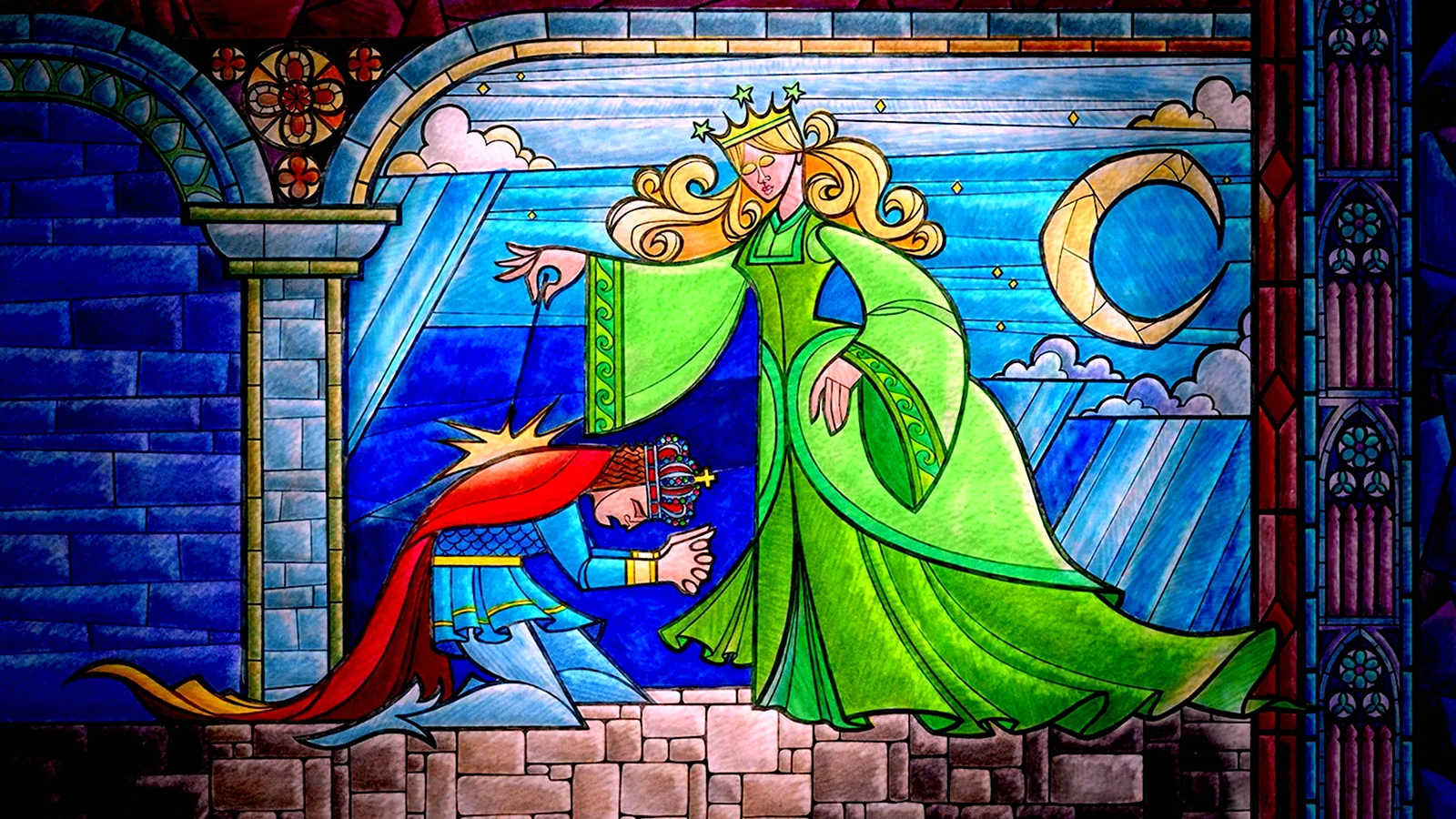 Красавица и чудовище мультфильм принц и колдунья
