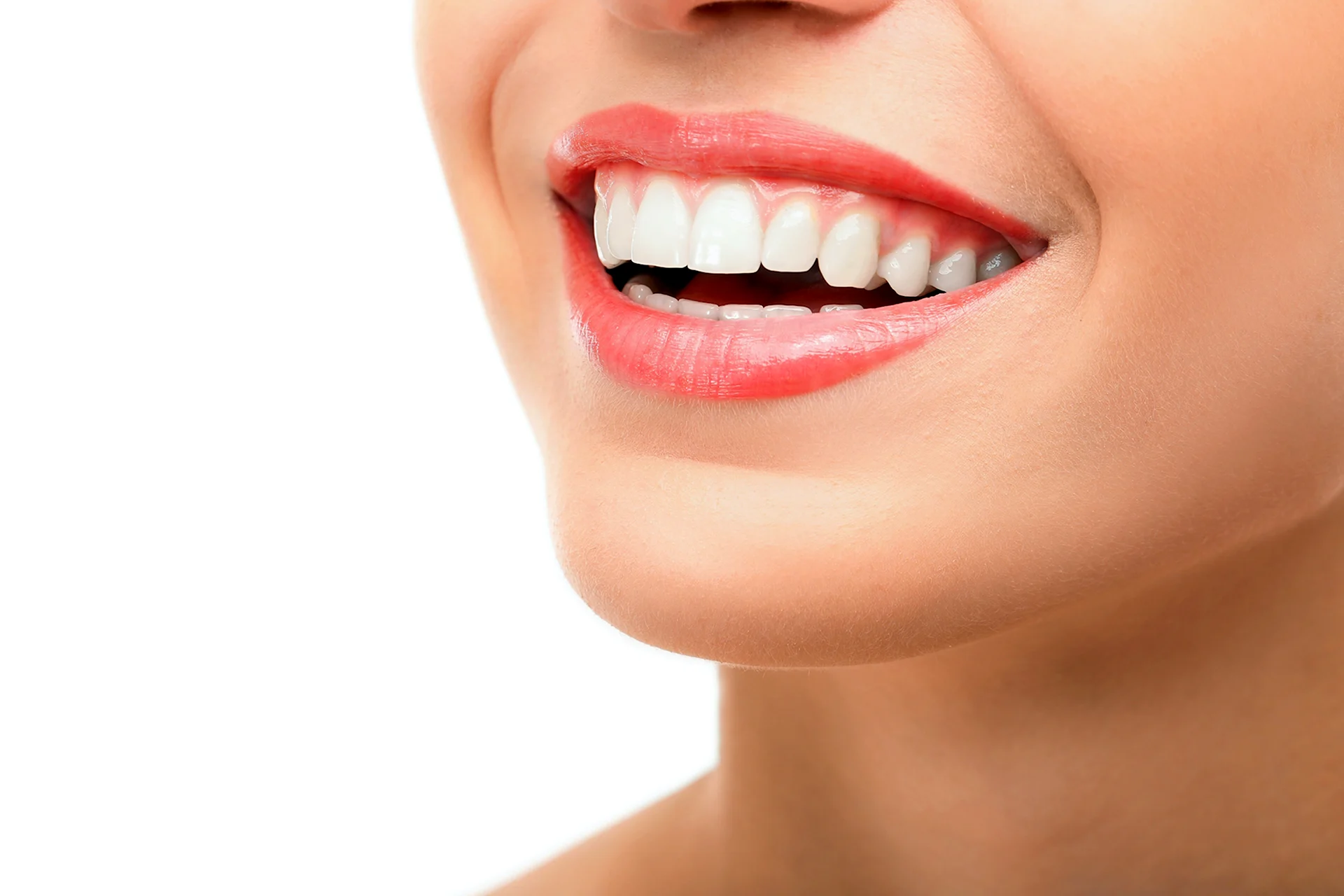 Красивая улыбка Здоровые зубы с прозрачностью