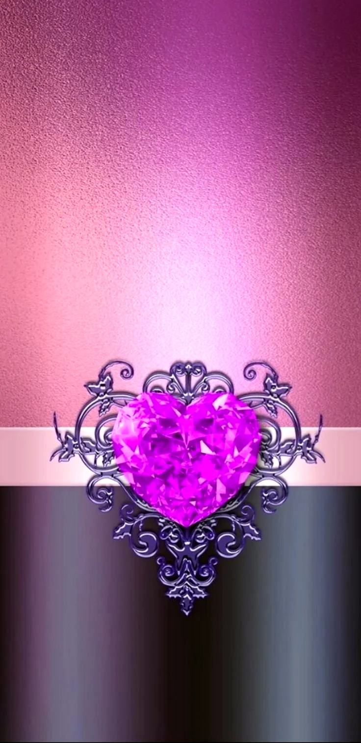 Красивые фиолетовые сердечки