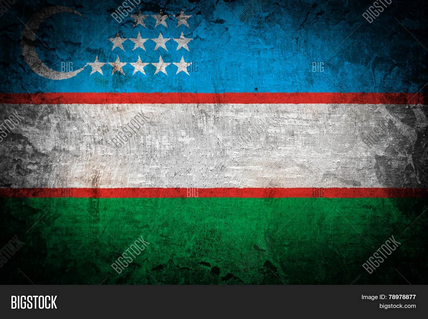 Красивый флаг Узбекистана