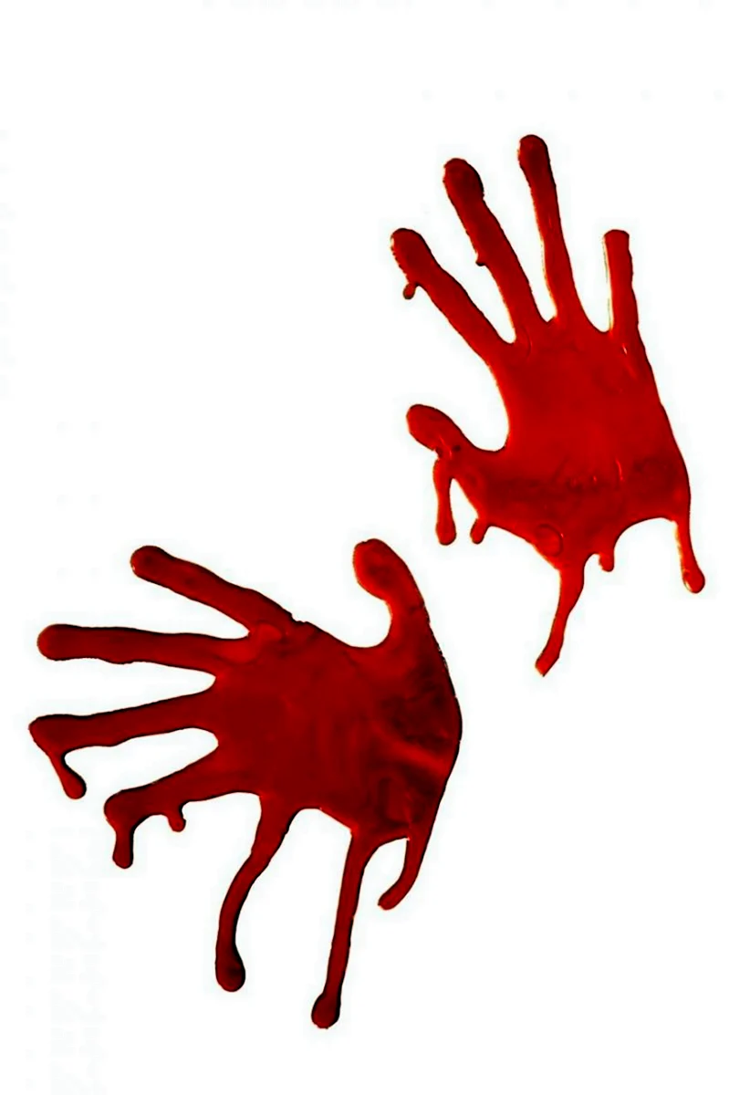 Красный отпечаток руки