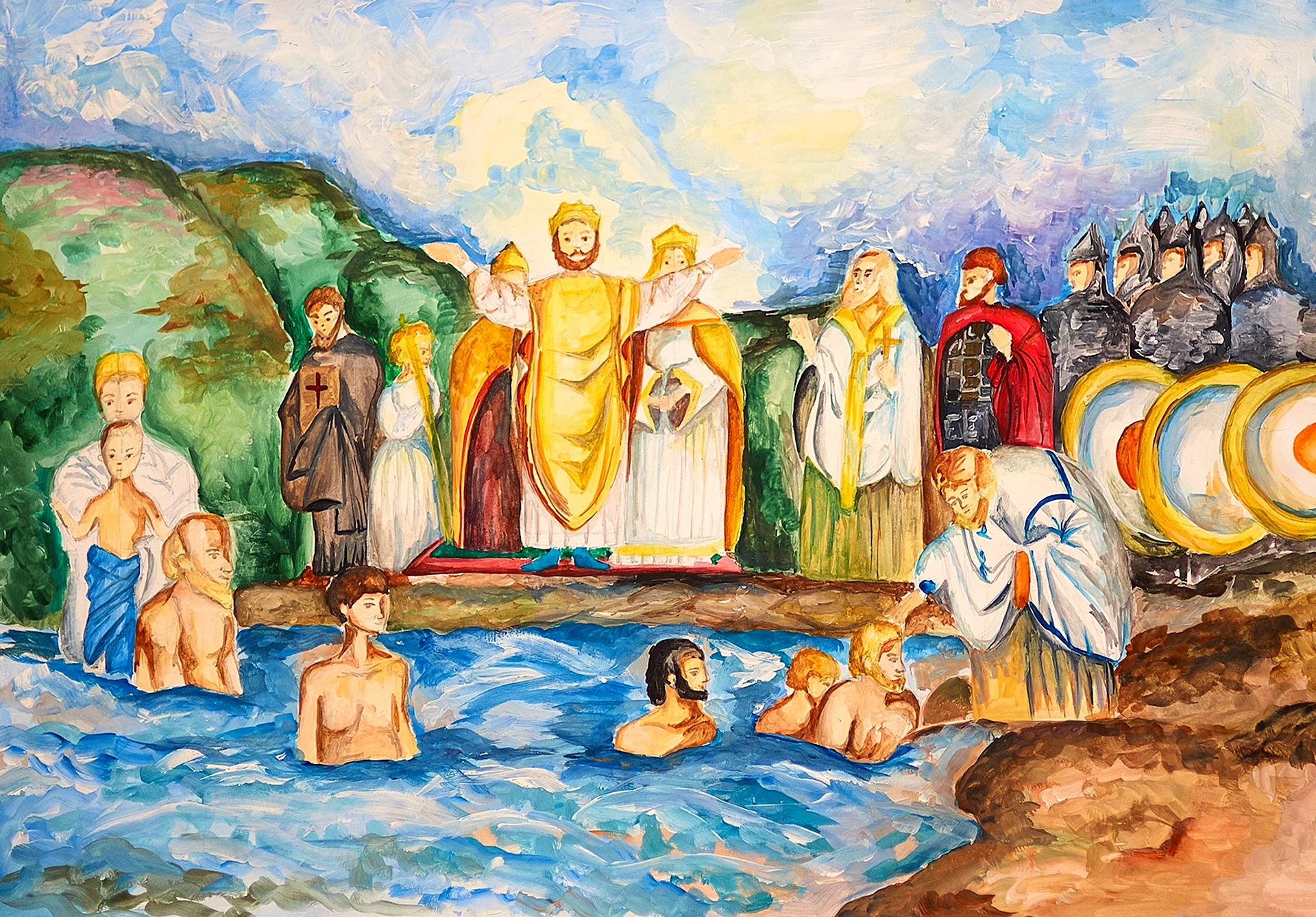 Крещение Руси князем Владимиром рисунок