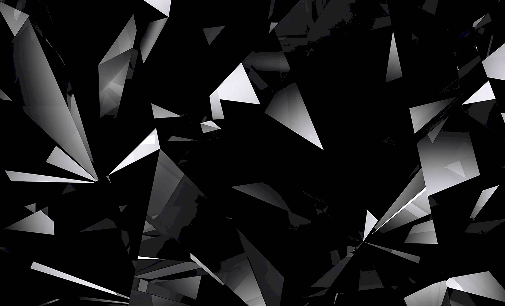 Кристаллы на черном фоне