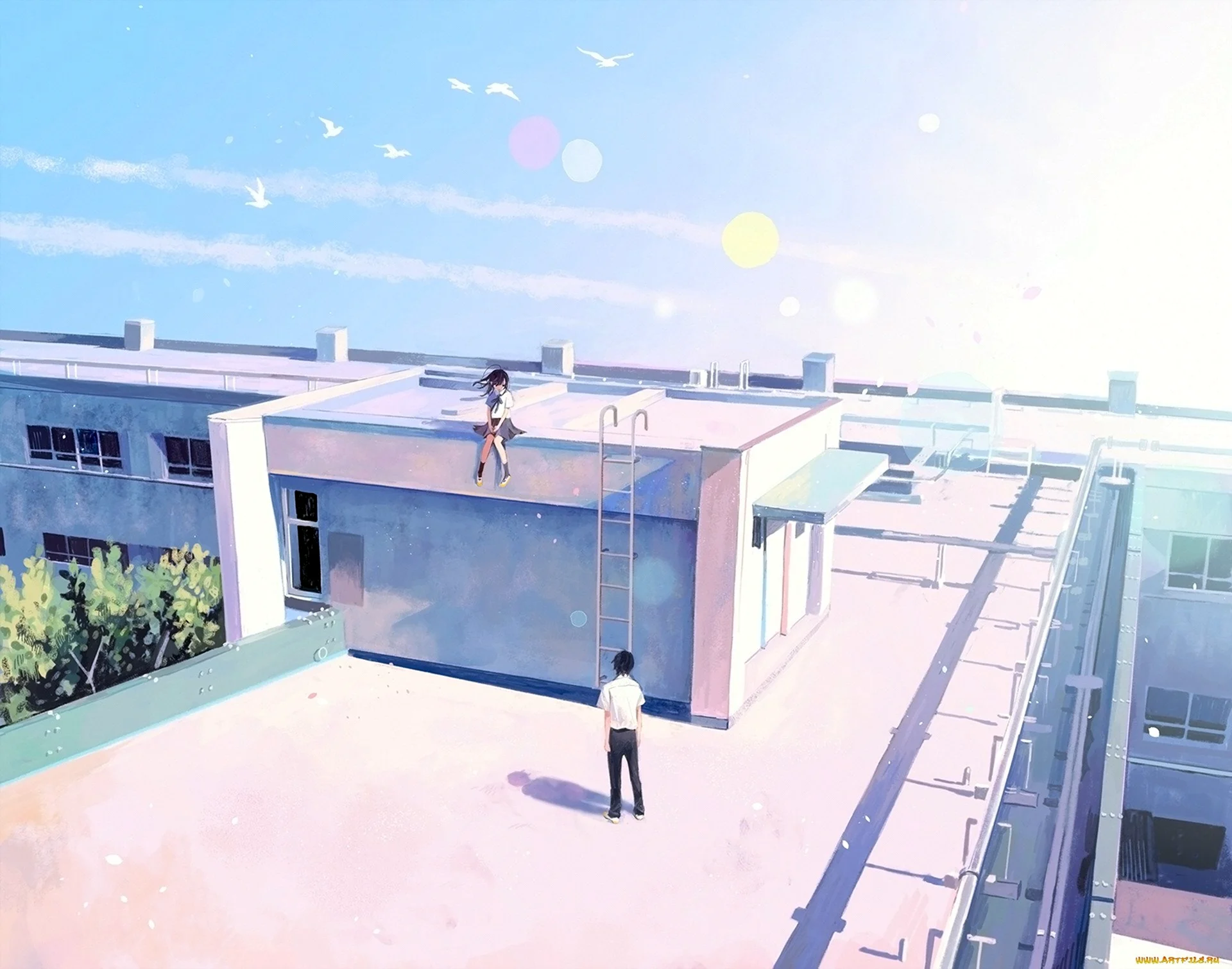 Крыша школы для гачі лайф