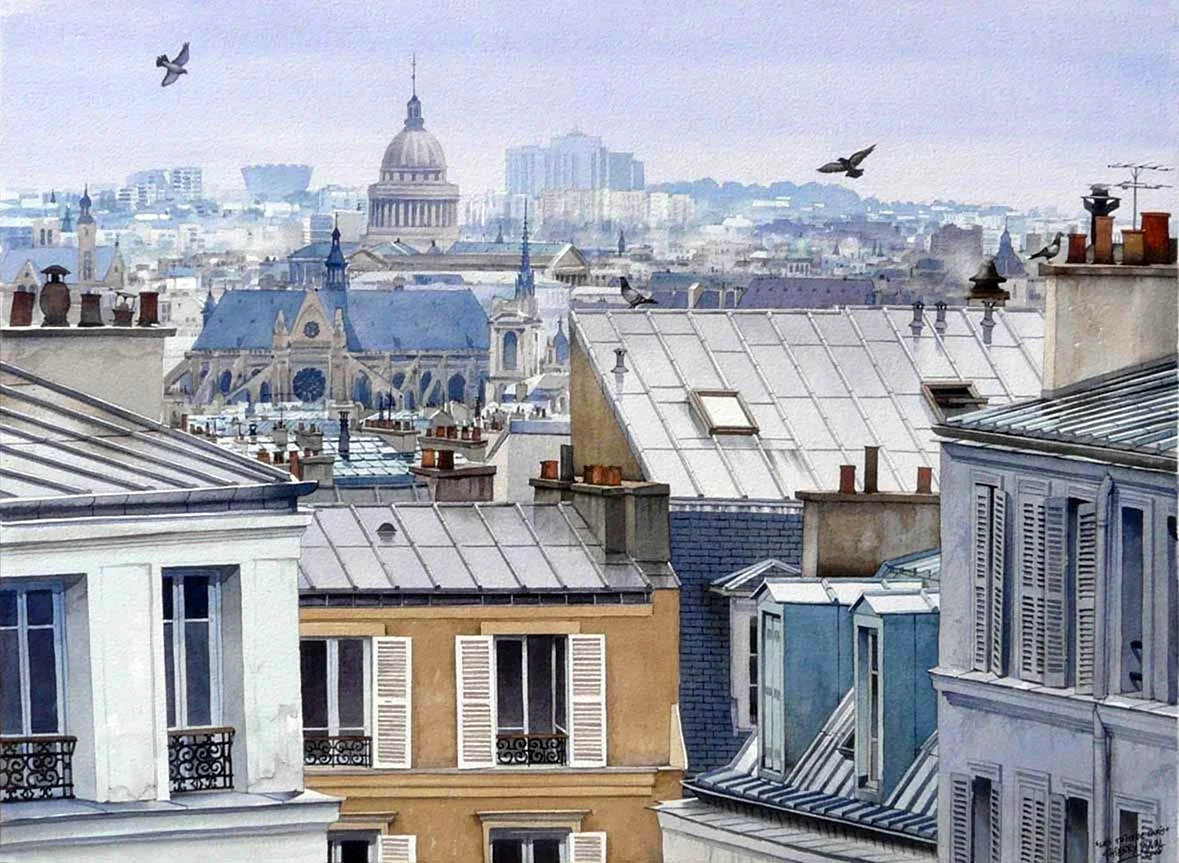 Крыши Парижа Тьерри Дюваля