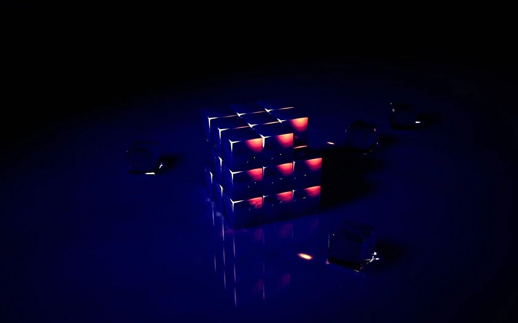 Кубики на темном фоне