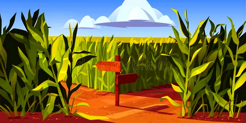 Кукурузное поле вектор