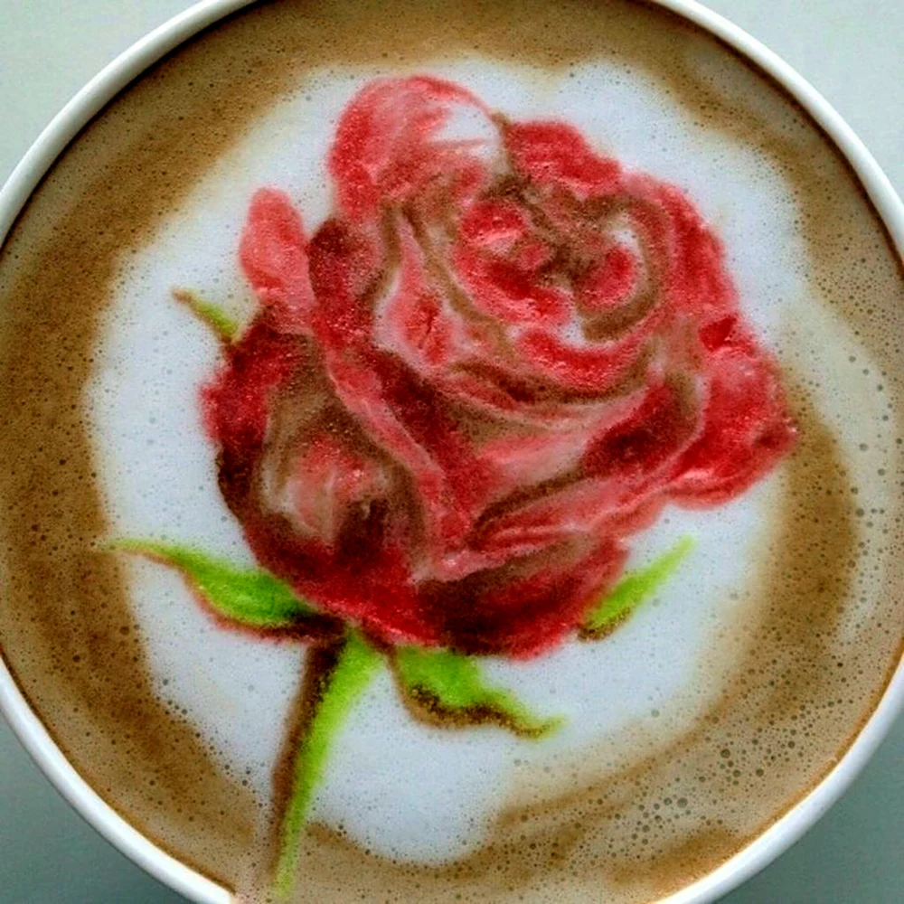 Латте арт Latte Art роза