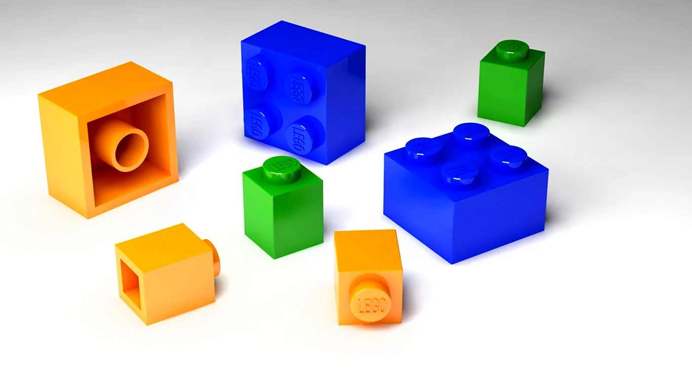 Лего кубик снизу