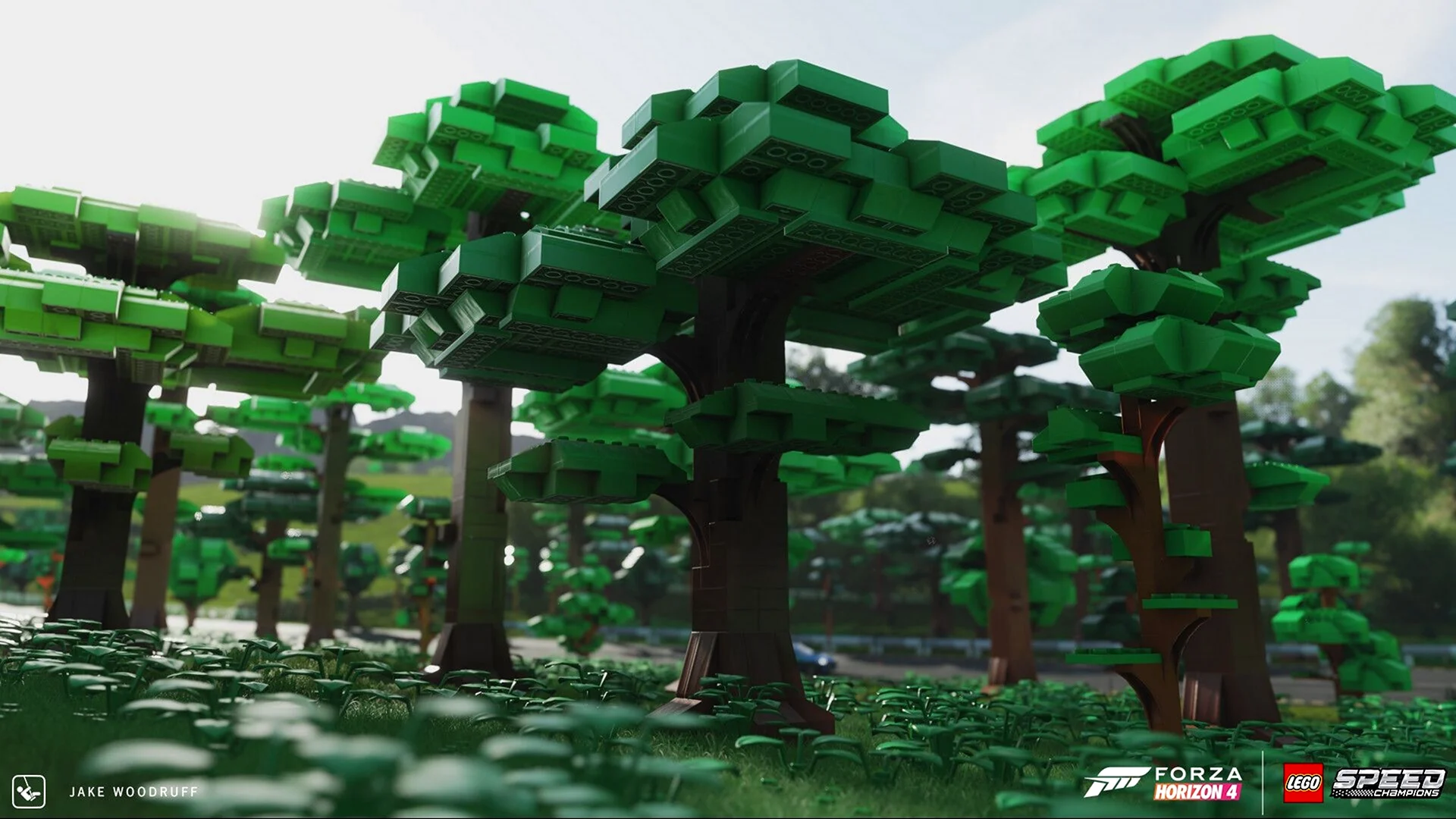 Лего лес фон