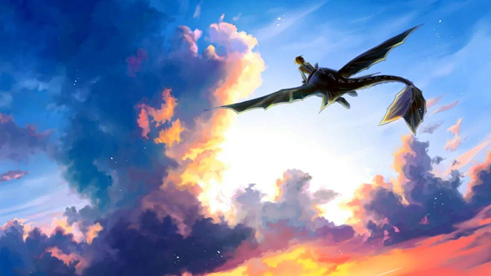 Летящий дракон арт