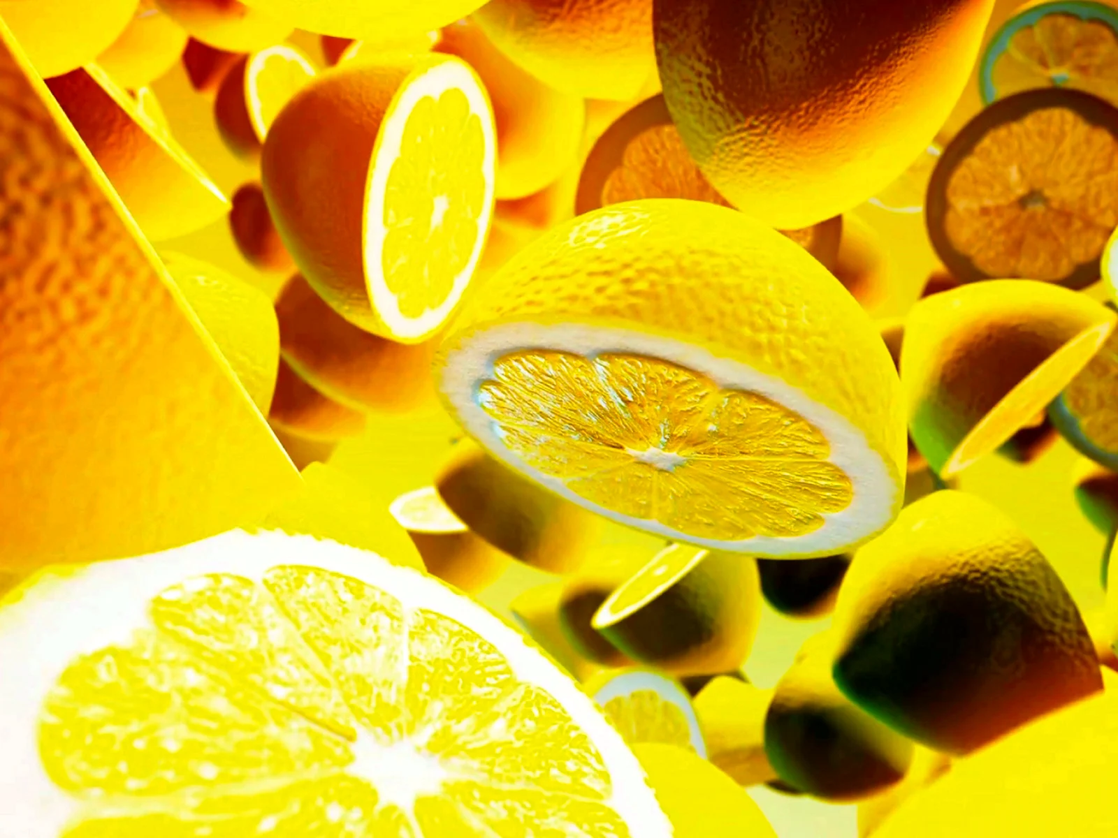 Лимонный Фреш на желтом фоне