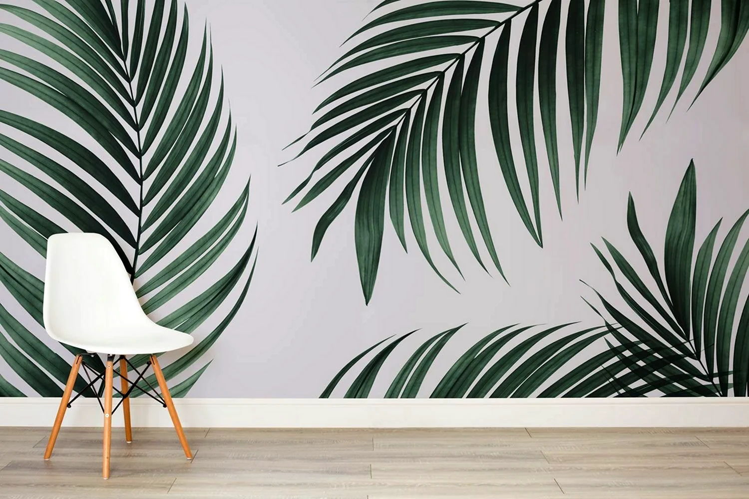 Листья пальмы на стене