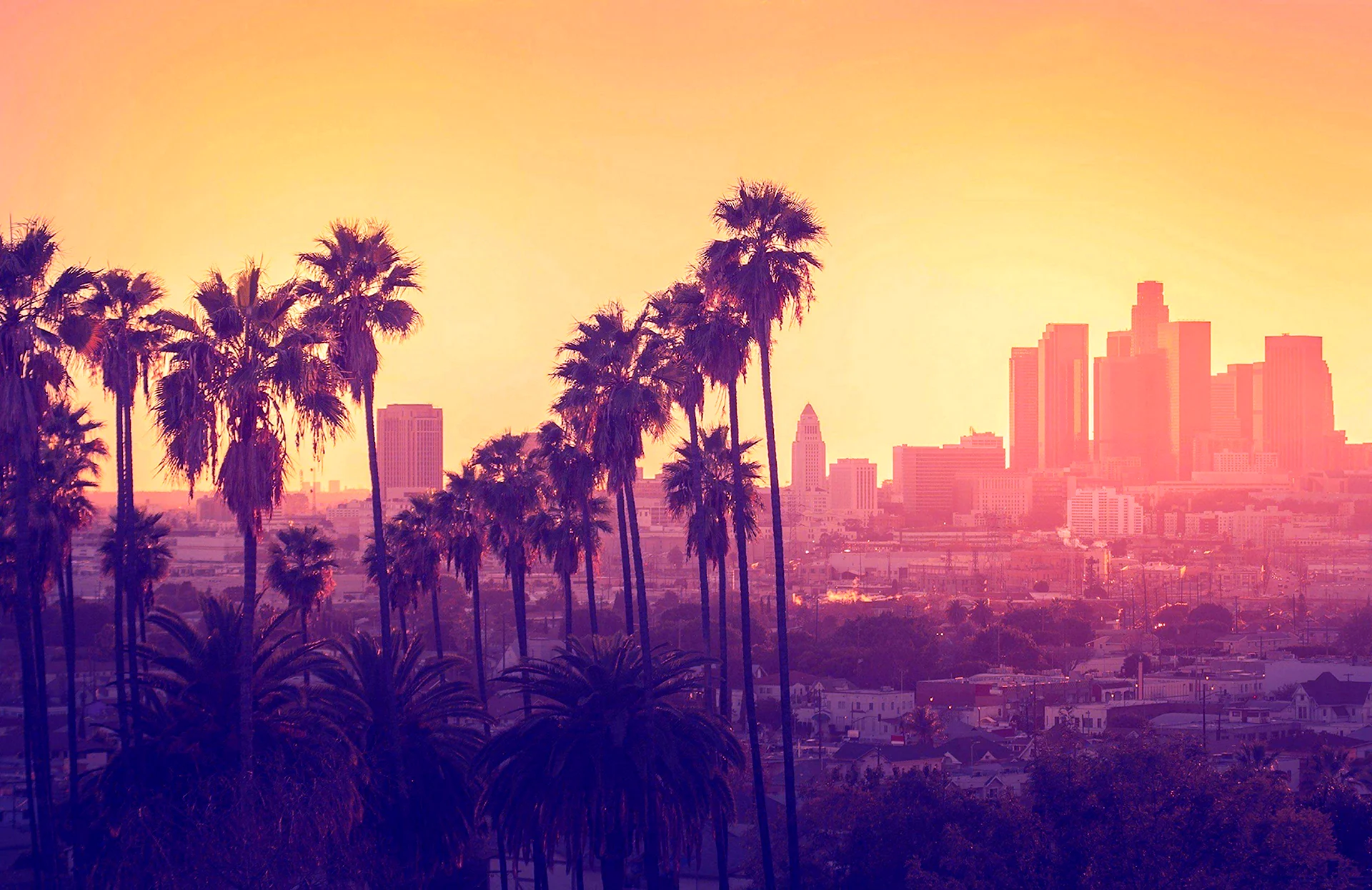 Лос Анджелес Сансет стрит закат